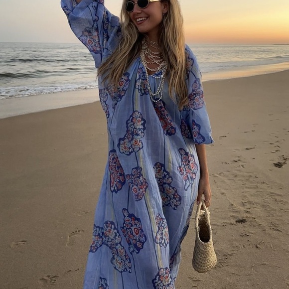 NEW ZARA PRINTED RAMIE TUNIC DRESS XS - Picture 9 of 13